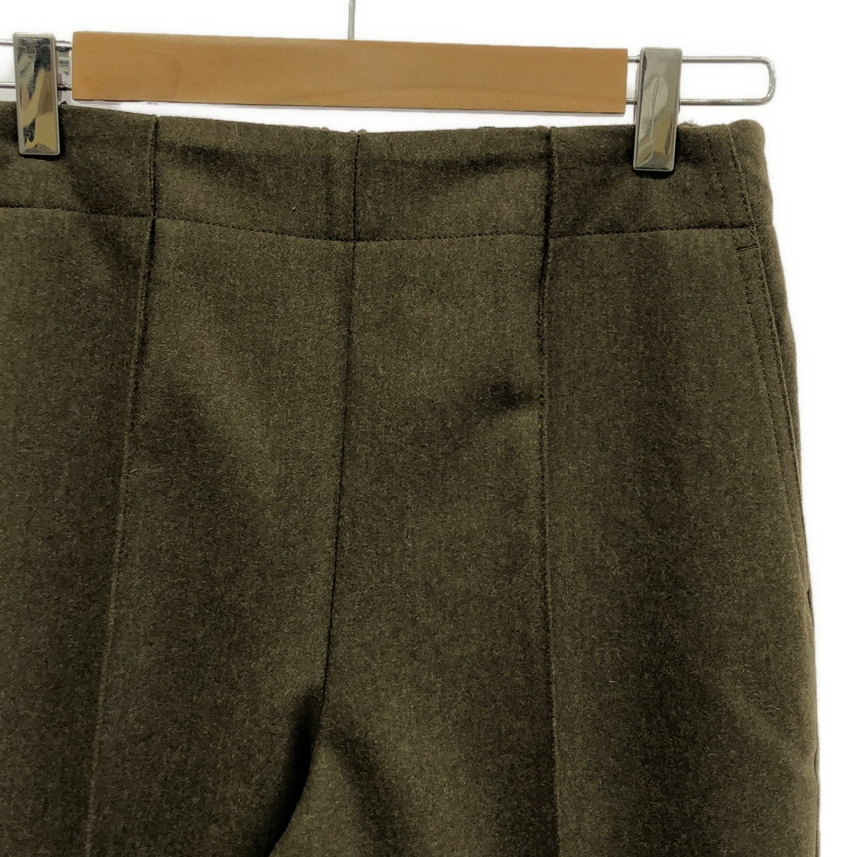 [新] 明日世界 MACPHEE |羊毛尼龍法蘭絨直筒褲 | 34 |布朗 |女性的