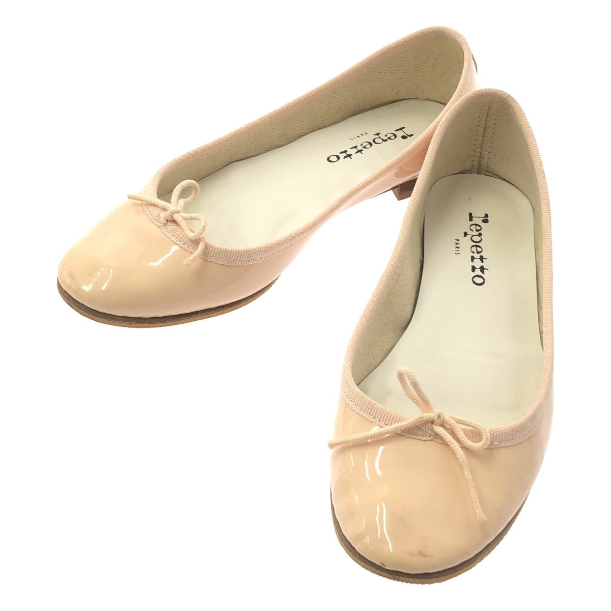 Repetto | 皮革緞帶平底芭蕾平底鞋 | 35號 | 米色 | 女款