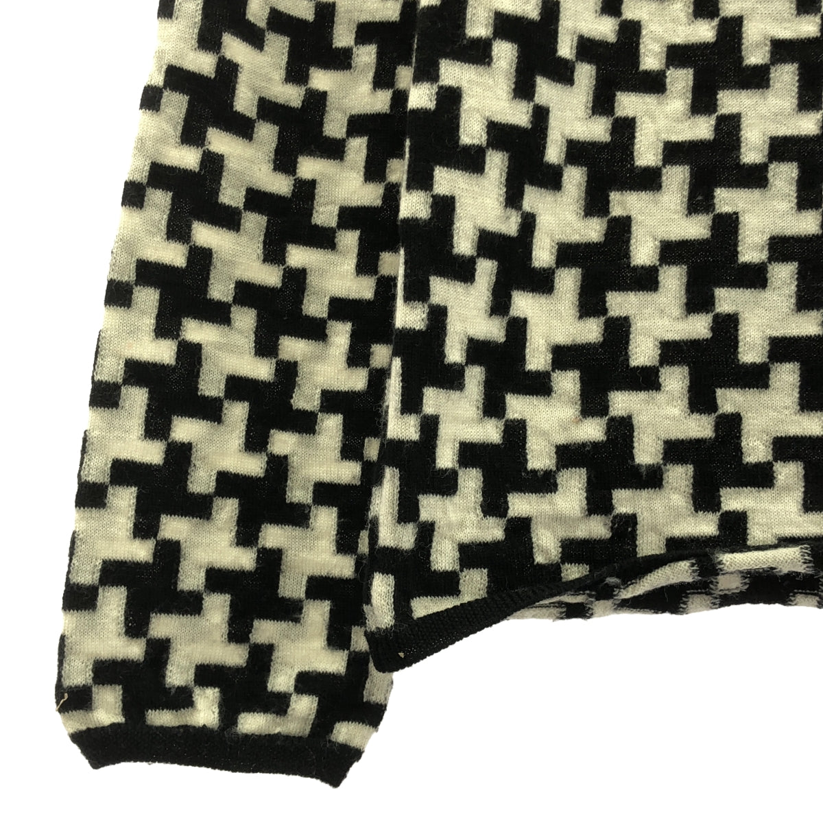COMME des GARCONS COMME des GARCONS / Comme des | 2019秋冬 |幾何圓領針織套頭衫 | S |米白色/黑色|女性的