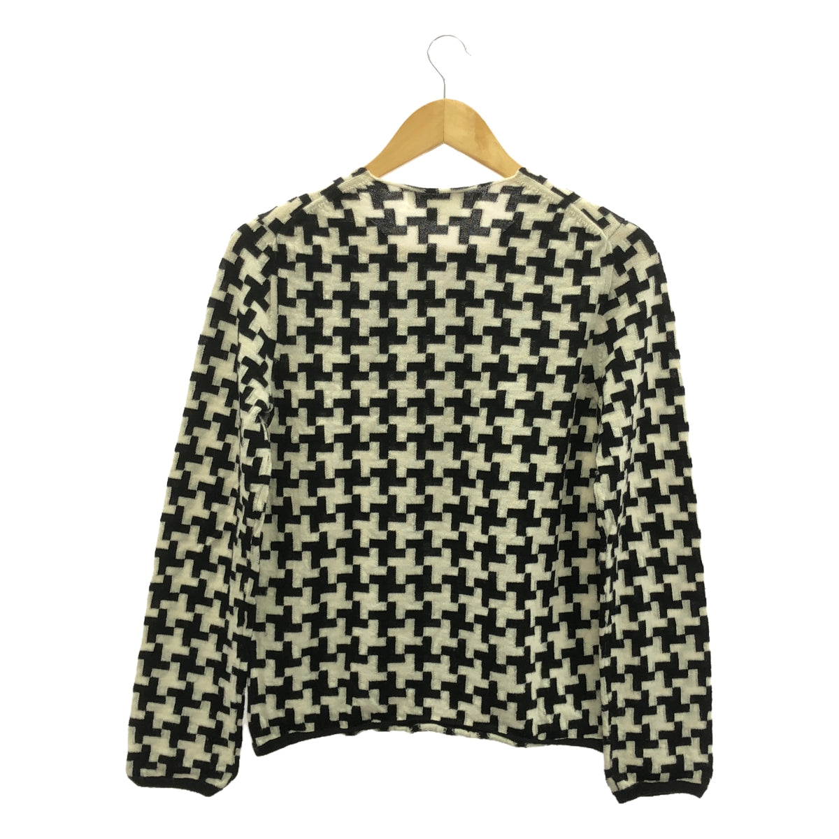 COMME des GARCONS COMME des GARCONS / Comme des | 2019秋冬 |幾何圓領針織套頭衫 | S |米白色/黑色|女性的