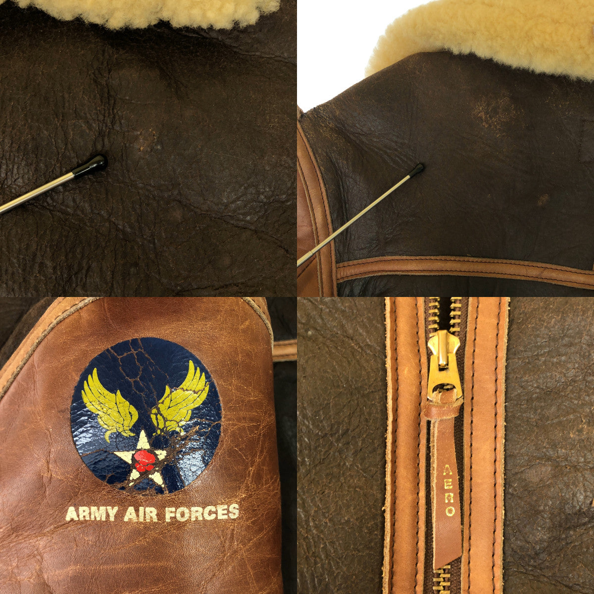 AEROLEATHER / エアロレザー | B-3 大戦モデル ムートンレザー フライトジャケット ブルゾン | 36 | ブラウン系 | メンズ