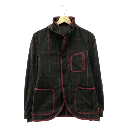 sacai / Sacai | Polyester silk piping design jacket / Re-layered single-breasted jacket with chin strap | 2 | Men's