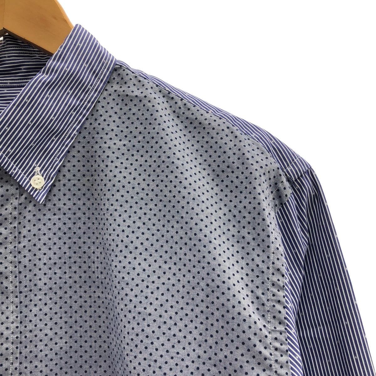 COMME des GARÇONS HOMME | 2019 春夏 |圓點與條紋羈扣襯衫| SHOPBOP L 號 |男士