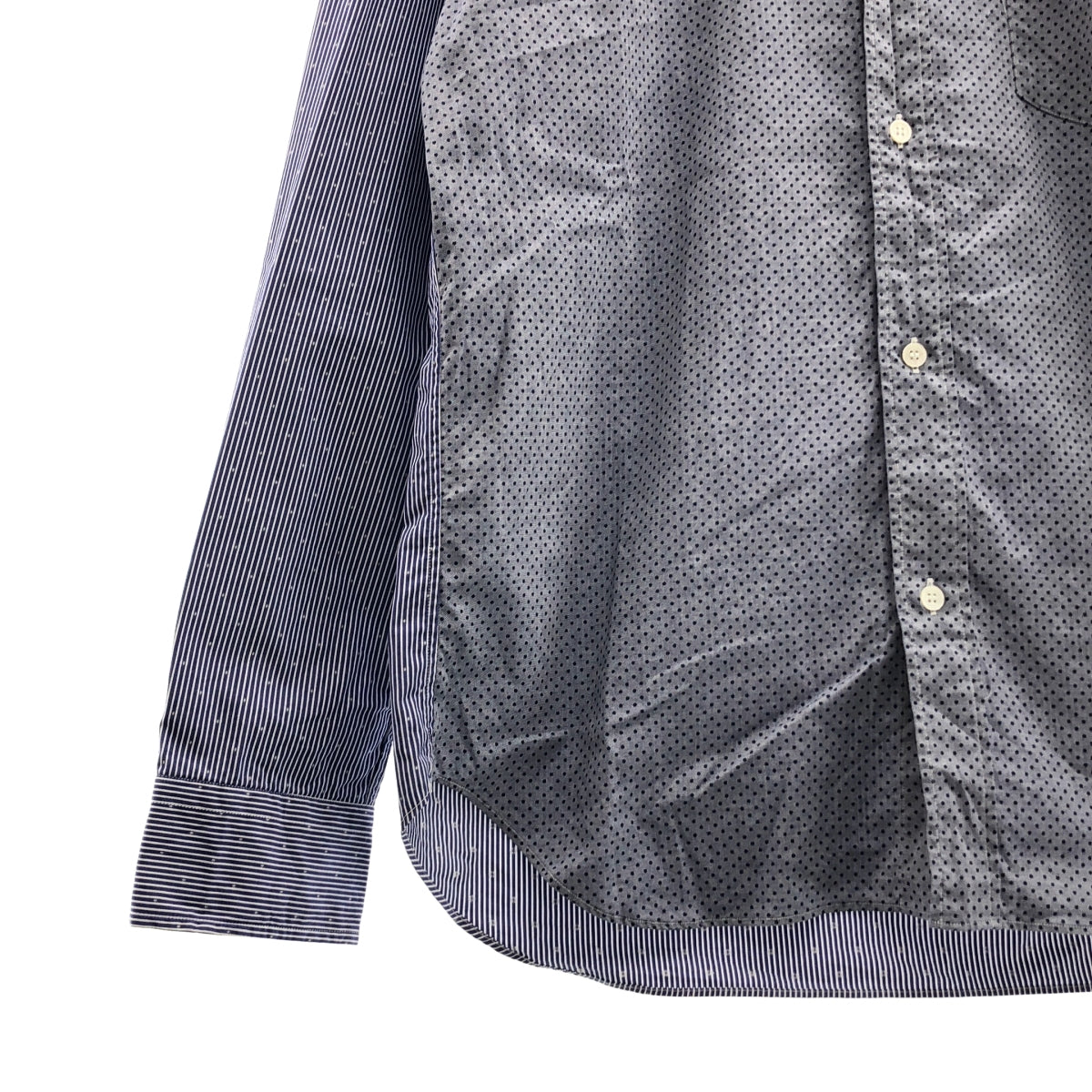 COMME des GARÇONS HOMME | 2019 春夏 |圓點與條紋羈扣襯衫| SHOPBOP L 號 |男士