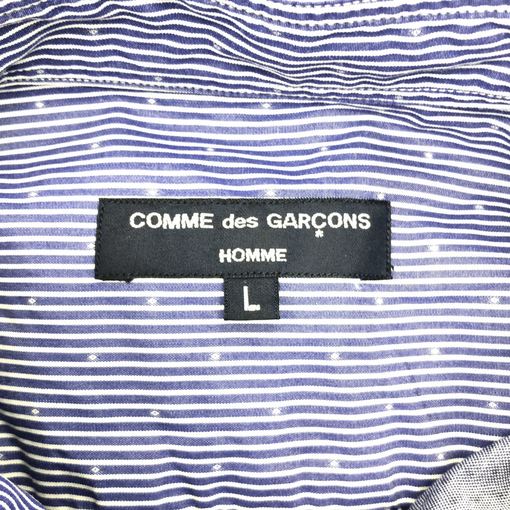COMME des GARCONS HOMME / コムデギャルソンオム | 2019SS | ドット ストライプ切替 ボタンダウンシャツ | L | メンズ