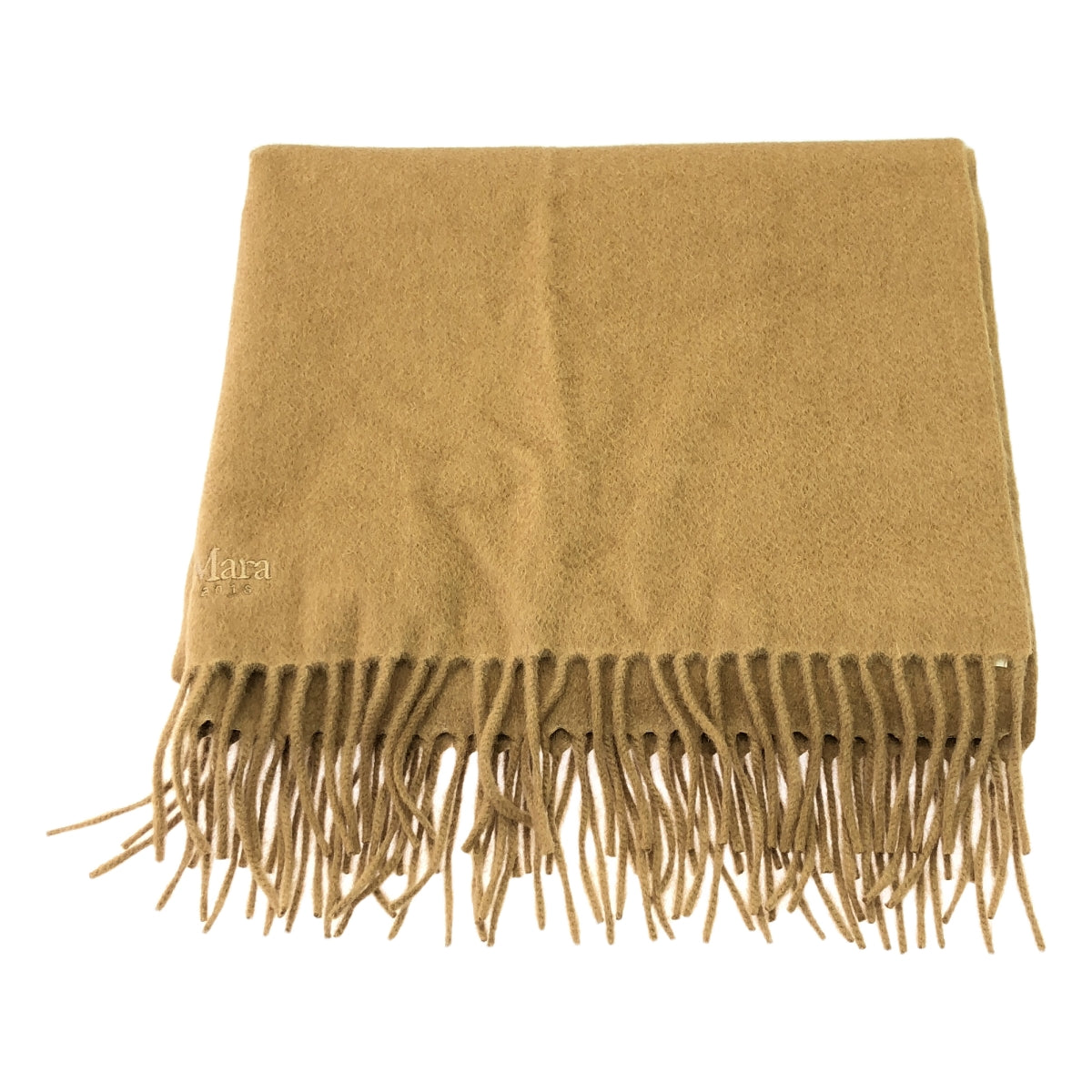 【美品】  Max Mara / マックスマーラ | CAMMELLO フリンジマフラー ストール | ベージュ | レディース