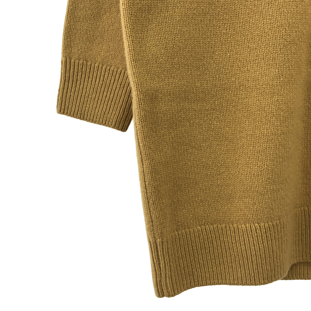 DRIES VAN NOTEN / ドリスヴァンノッテン | メリノウール スリット オーバーニット | XS | ライトブラウン | レディース
