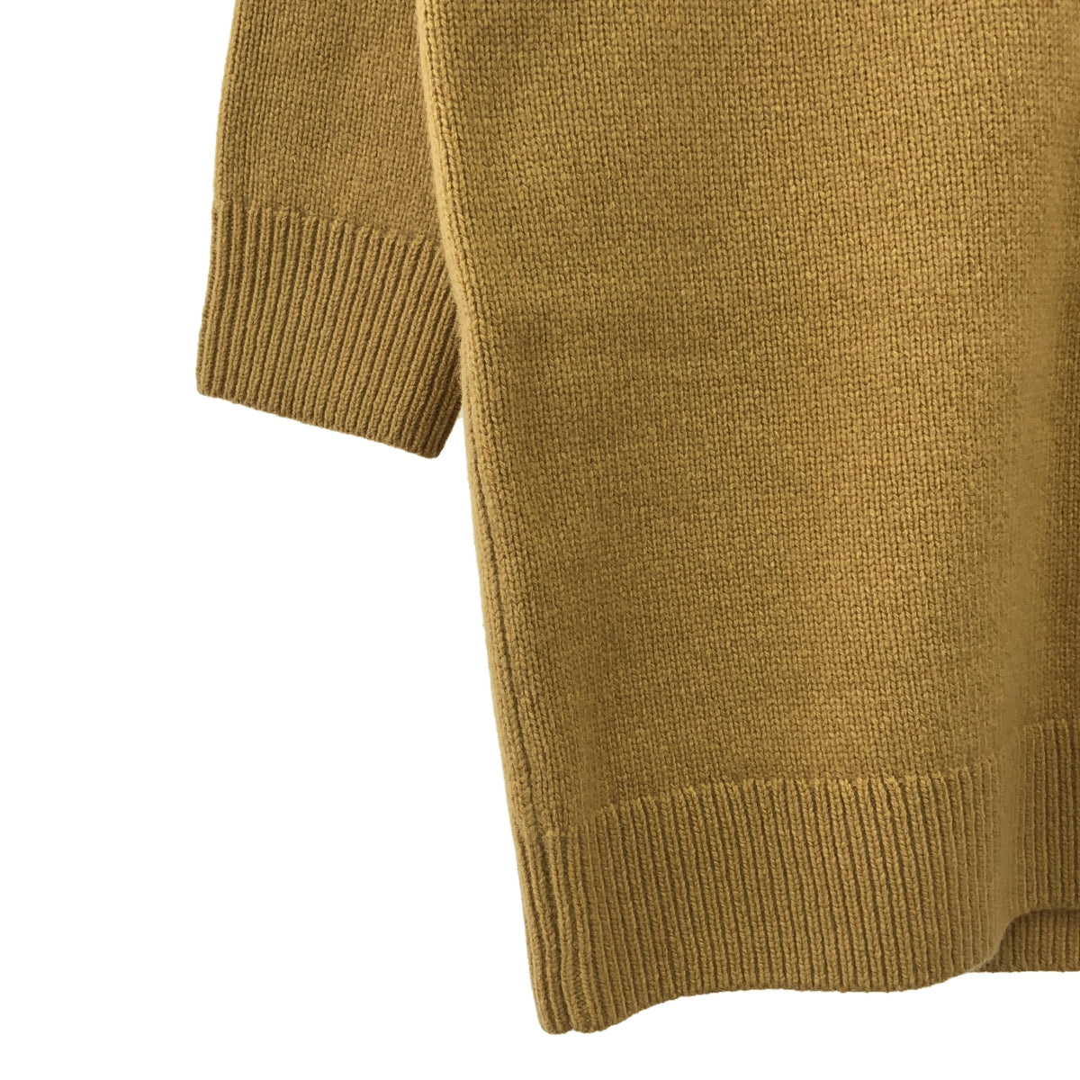 DRIES VAN NOTEN / ドリスヴァンノッテン | メリノウール スリット オーバーニット | XS | ライトブラウン | レディース