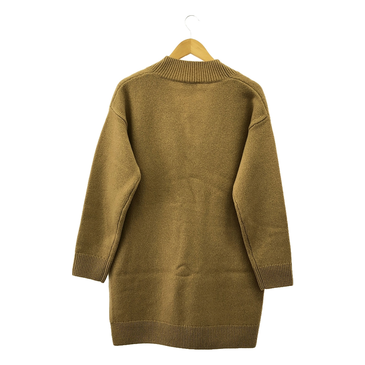 DRIES VAN NOTEN / ドリスヴァンノッテン | メリノウール スリット オーバーニット | XS | ライトブラウン | レディース