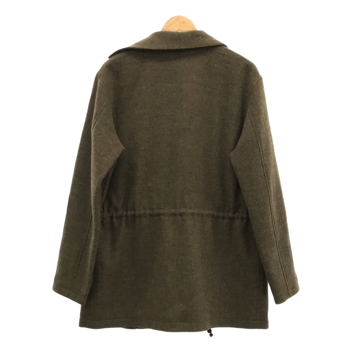 [Good Condition] Y's / Y's Yohji Yamamoto | 2022AW | Wool Tweed Asymmetrical Drawstring Jacket / Fully Lined | 2 | Olive | Women's