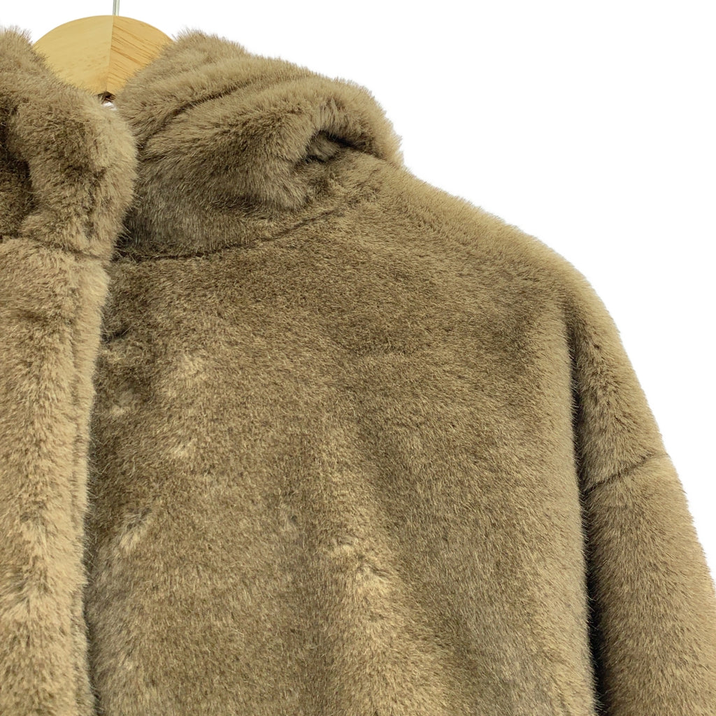 THINGS THAT MATTER / シングスザットマター | MINK IMITATION FUR HOODIE JACKET / オーバーシルエット ファー フード ジャケット / 総裏地 | F | レディース