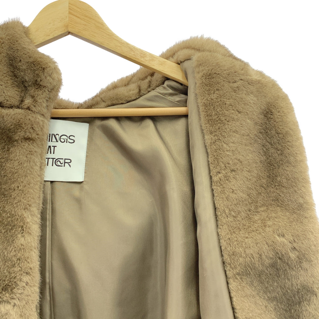 THINGS THAT MATTER / シングスザットマター | MINK IMITATION FUR HOODIE JACKET / オーバーシルエット ファー フード ジャケット / 総裏地 | F | レディース