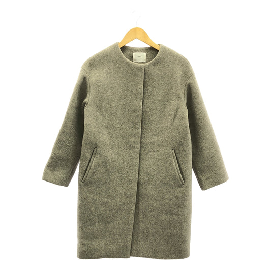 IENA | Lambswool collarless coat | 36 | Women's