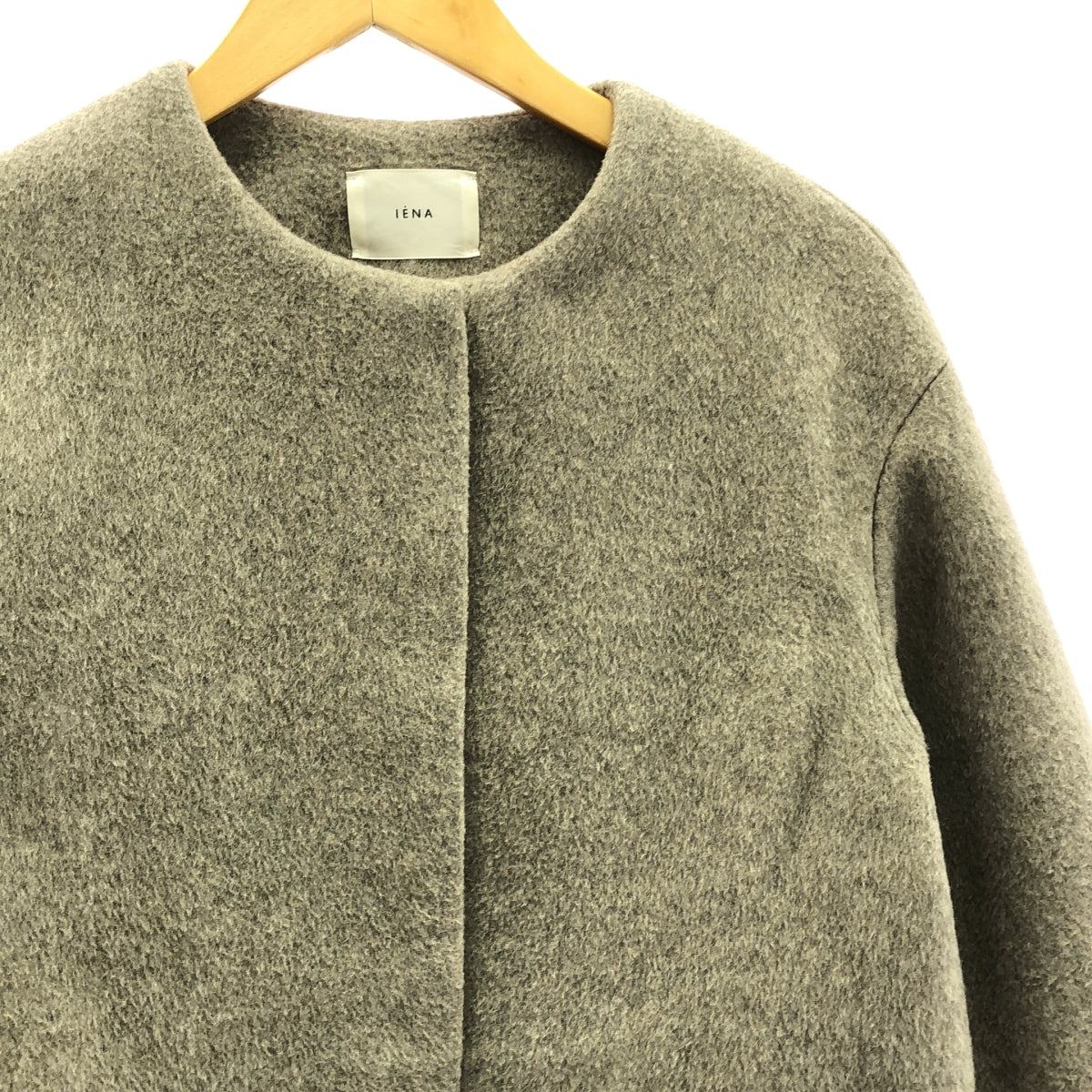 IENA | Lambswool collarless coat | 36 | Women's