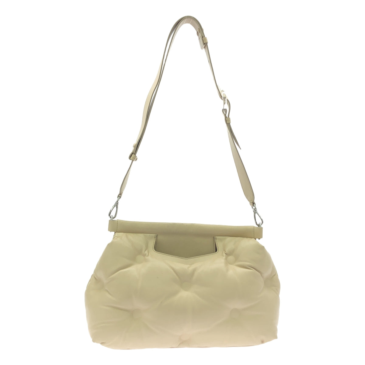Maison Margiela | 2022AW | Glam Slam S56WG0177 兩用皮革手提包，搭配肩帶/可拆式小袋 | UNI | 米色 | 女款