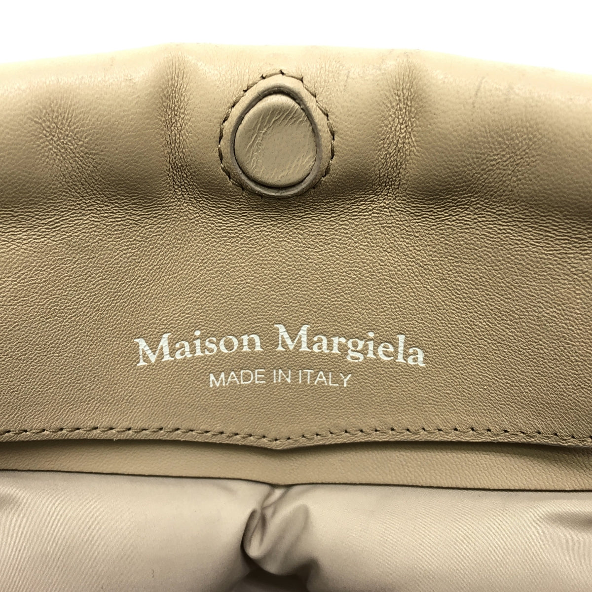 Maison Margiela / 메종 마르젤라 | 2022AW | Glam Slam / 그램 슬램 S56WG0177 2way 숄더 첨부 가죽 핸드백 / 파우치 착탈 가능 | UNI | 베이지 | 여성