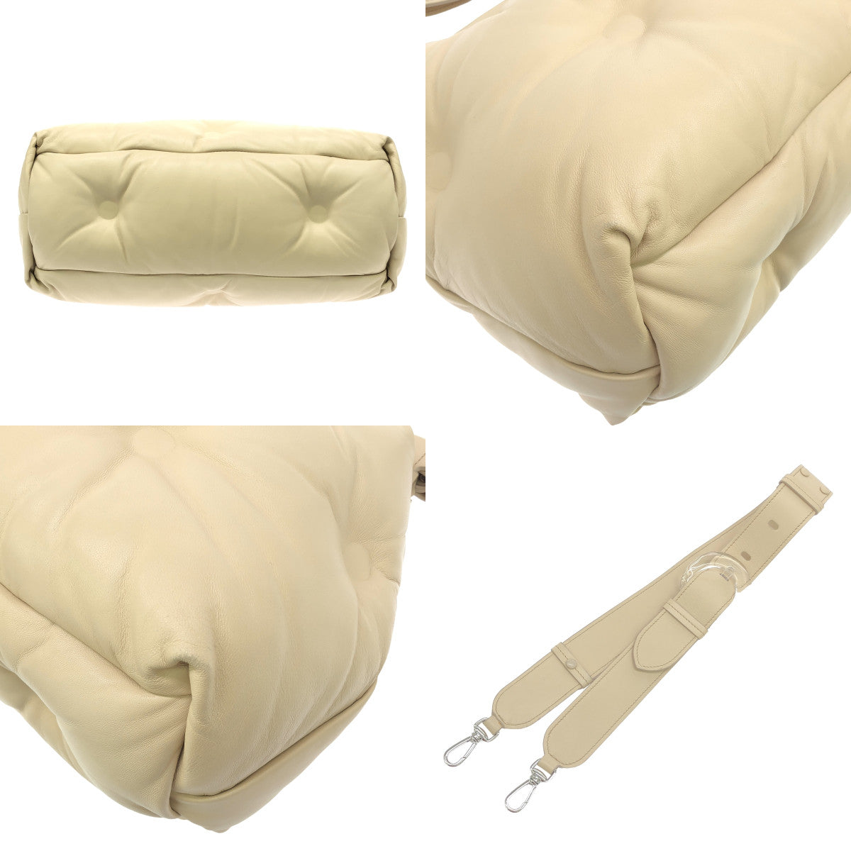 Maison Margiela | 2022AW | Glam Slam S56WG0177 兩用皮革手提包，搭配肩帶/可拆式小袋 | UNI | 米色 | 女款