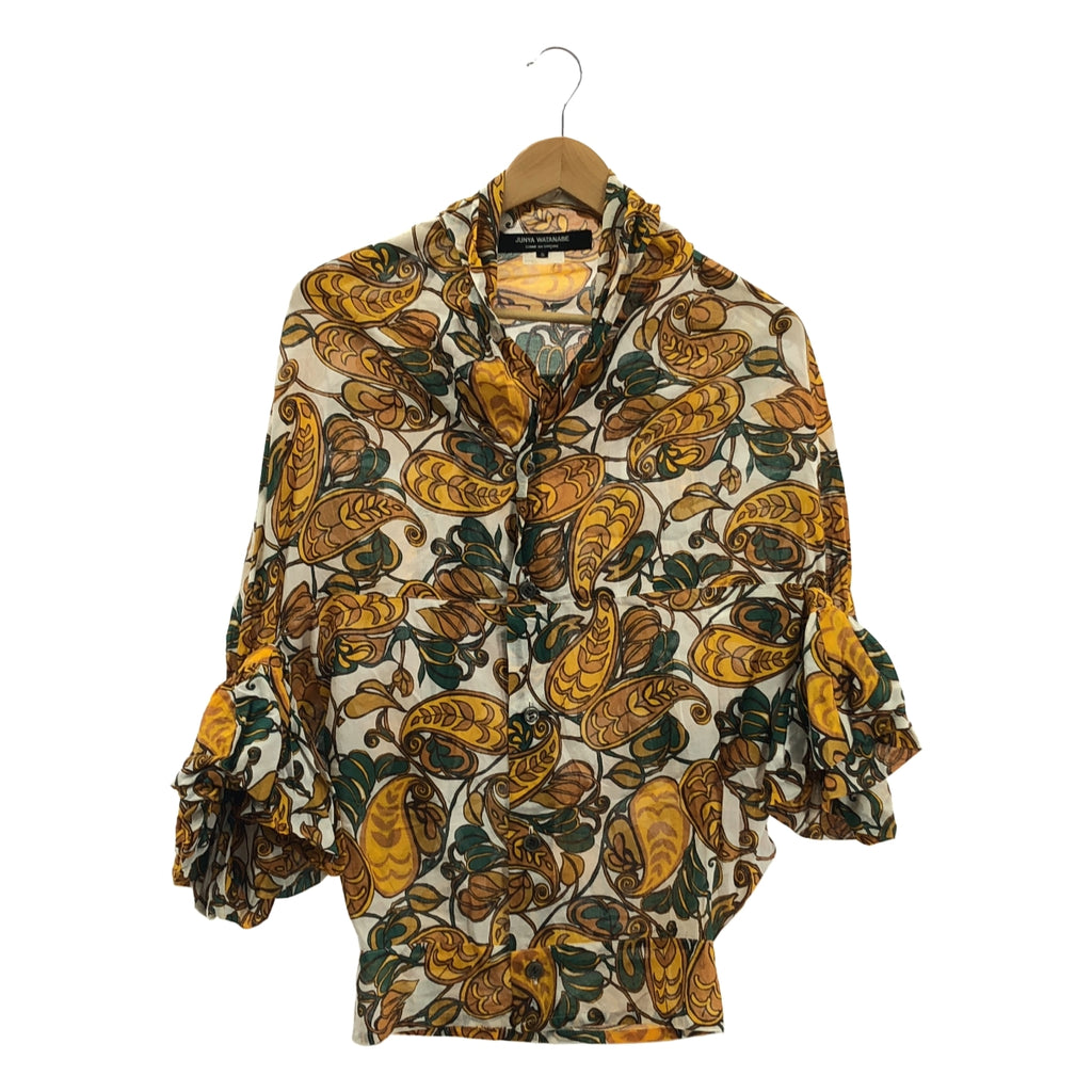 JUNYA WATANABE COMME des GARCONS / 준야와타나베 | 2009SS | 코튼 총무늬 프릴 슬리브 블라우스 | S |