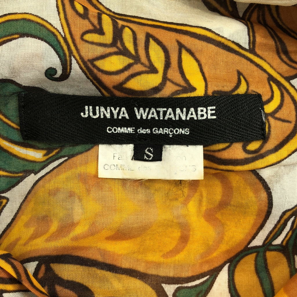 JUNYA WATANABE COMME des GARCONS / 준야와타나베 | 2009SS | 코튼 총무늬 프릴 슬리브 블라우스 | S |