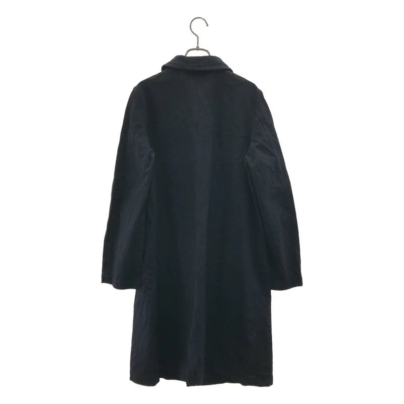 COMME des GARCONS COMME des GARCONS / 꼼꼼 | 2015AW | 폴리에스터 제품 가공 자카드 라운드넥 싱글 코트 | M | 여성