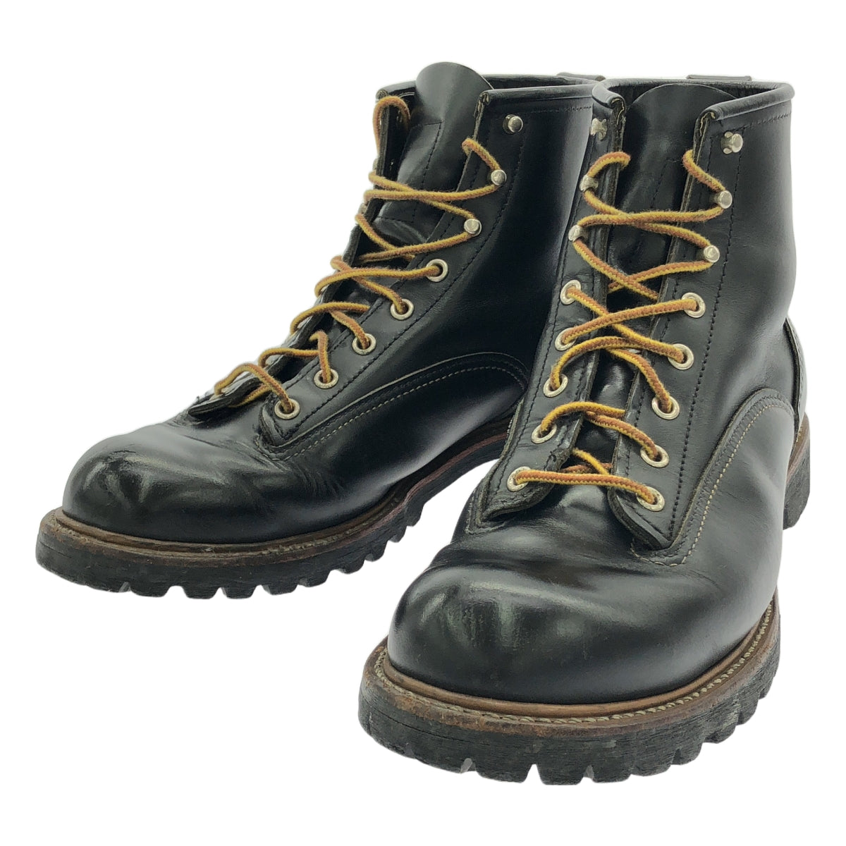 RED WING / 레드 윙 | 2009 | 2934 LINEMAN 레이스 투 가죽 부츠 | 10 D | 블랙 | 남성