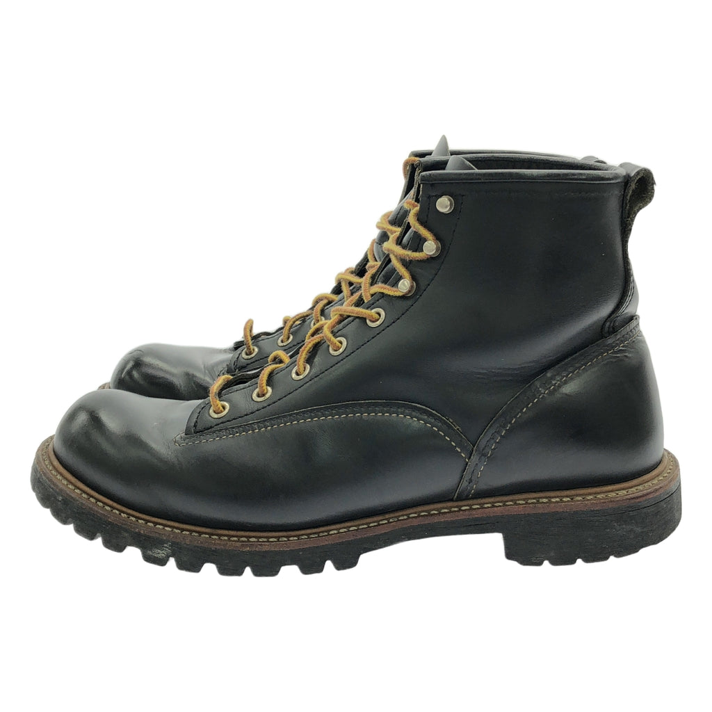 RED WING / 레드 윙 | 2009 | 2934 LINEMAN 레이스 투 가죽 부츠 | 10 D | 블랙 | 남성