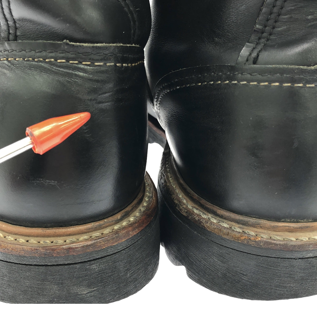 RED WING / 레드 윙 | 2009 | 2934 LINEMAN 레이스 투 가죽 부츠 | 10 D | 블랙 | 남성