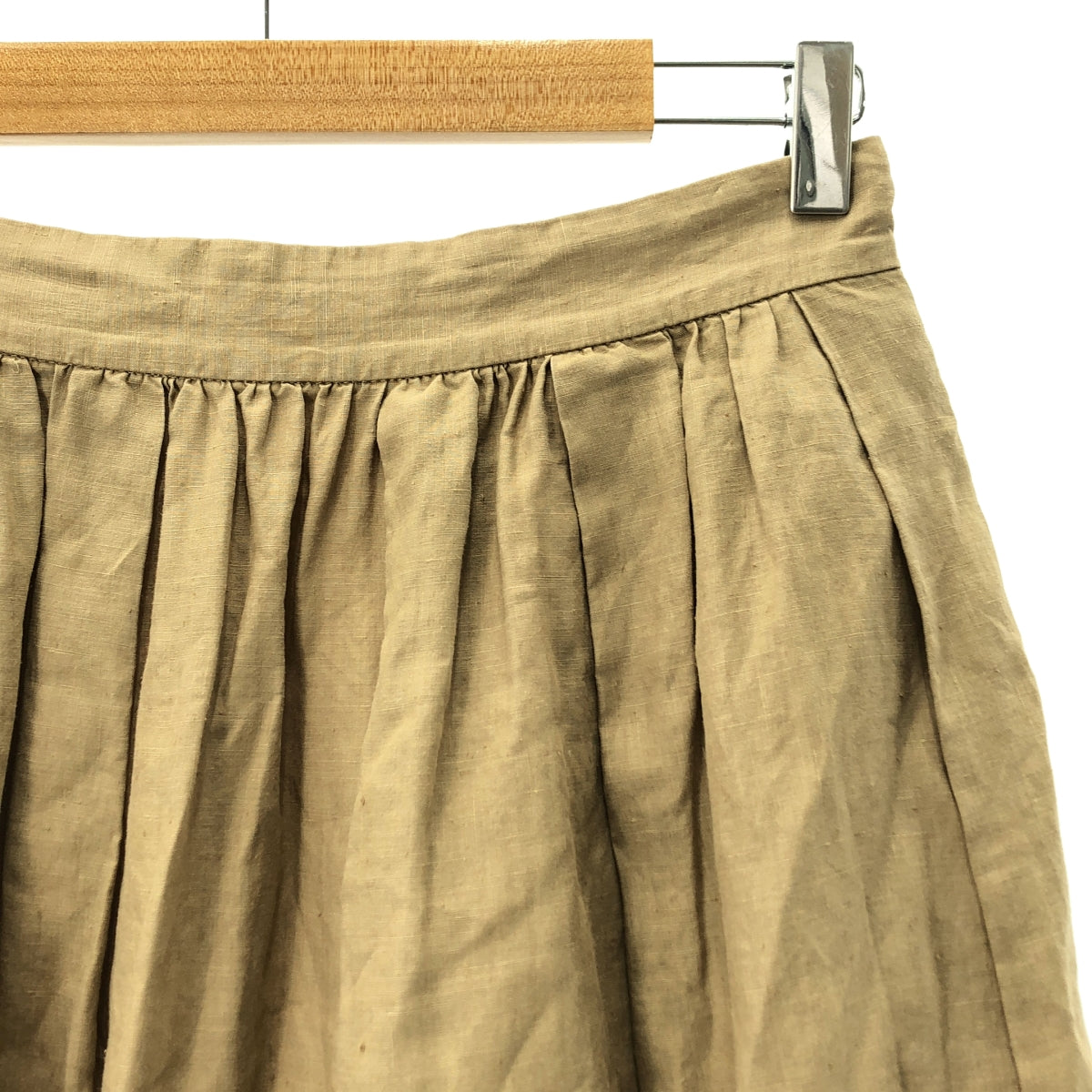 MUSE de Deuxieme Classe / ミューズドゥーズィーエムクラス | LINEN / タックロングスカート | 38 | レディース
