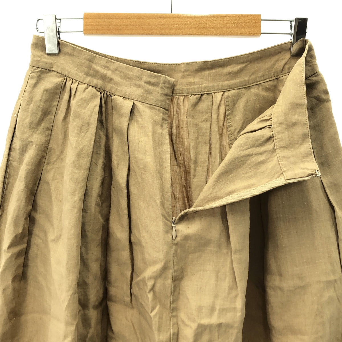 MUSE de Deuxieme Classe / ミューズドゥーズィーエムクラス | LINEN / タックロングスカート | 38 | レディース
