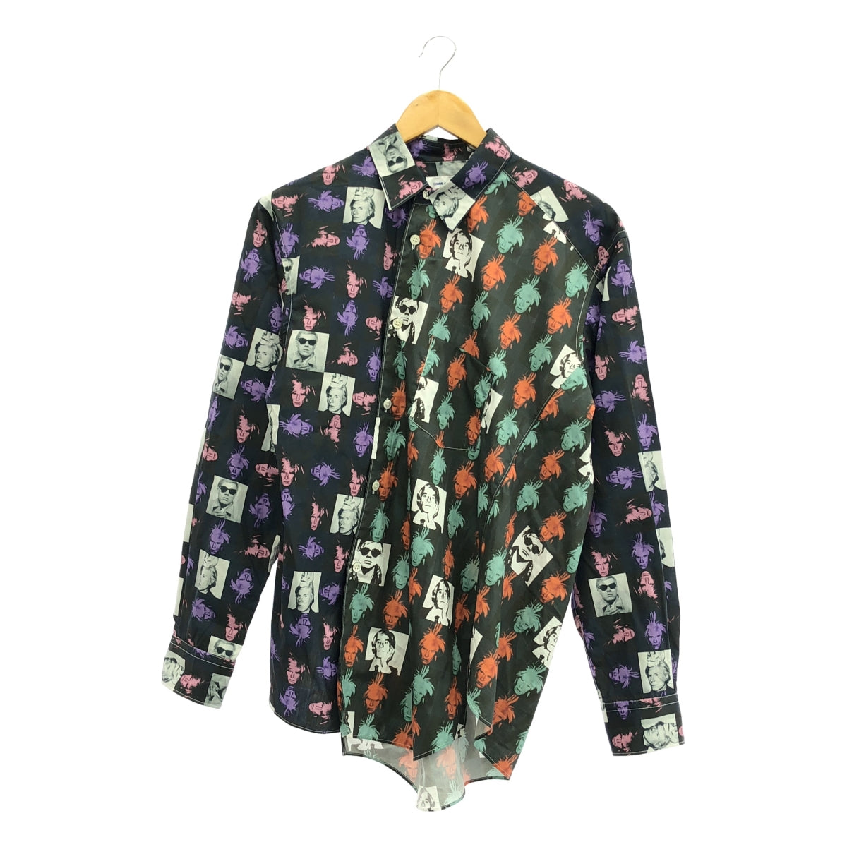 COMME des GARCONS SHIRT / コムデギャルソンシャツ | × Andy Warhol  / アンディ・ウォーホル 総柄 変形 捻れ レギュラーカラー シャツ | S | マルチカラー | メンズ