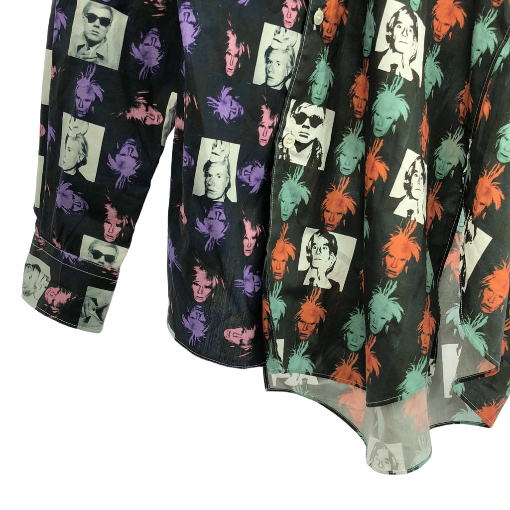 COMME des GARCONS SHIRT / コムデギャルソンシャツ | × Andy Warhol  / アンディ・ウォーホル 総柄 変形 捻れ レギュラーカラー シャツ | S | マルチカラー | メンズ