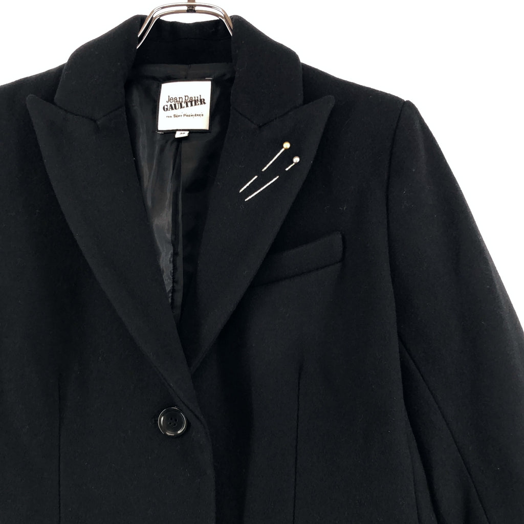 JeanPaulGAULTIER / ジャンポールゴルチェ | ウール 装飾 ロゴボタン シングルチェスターコート / 総裏地 | 38 | レディース