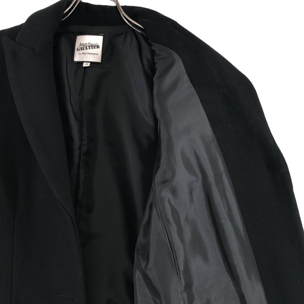JeanPaulGAULTIER / ジャンポールゴルチェ | ウール 装飾 ロゴボタン シングルチェスターコート / 総裏地 | 38 | レディース