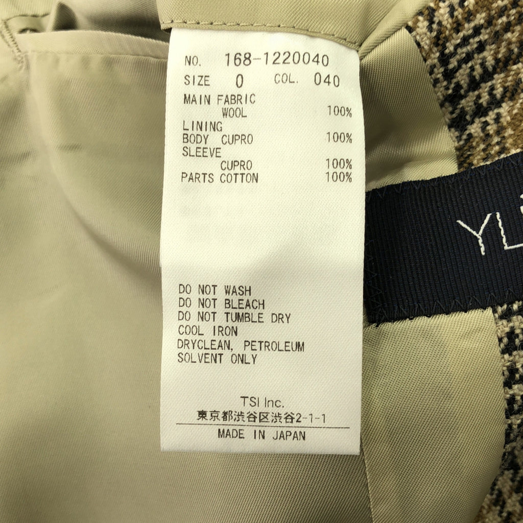 YLEVE / イレーヴ | GLEIN CHECK TWEED JACKET ジャケット | 0 | ブラウン | レディース