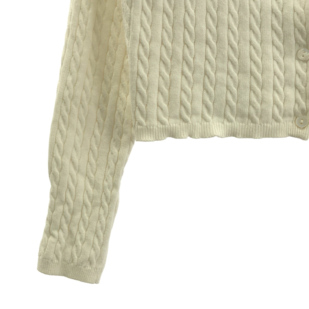 Herlipto | 基本款絞花針織套裝 絞花針織開襟衫 | S 碼 | 女款