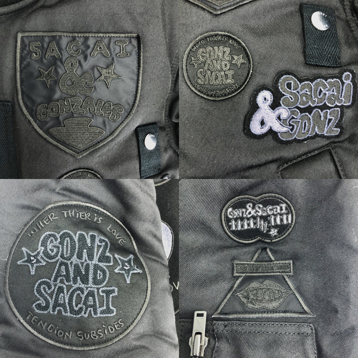 [近新] sacai | 2024 秋冬 | SPIEWAK Gonz MG 多貼布寬鬆飛行員外套 | 尺寸 1 | 黑色 | 男款
