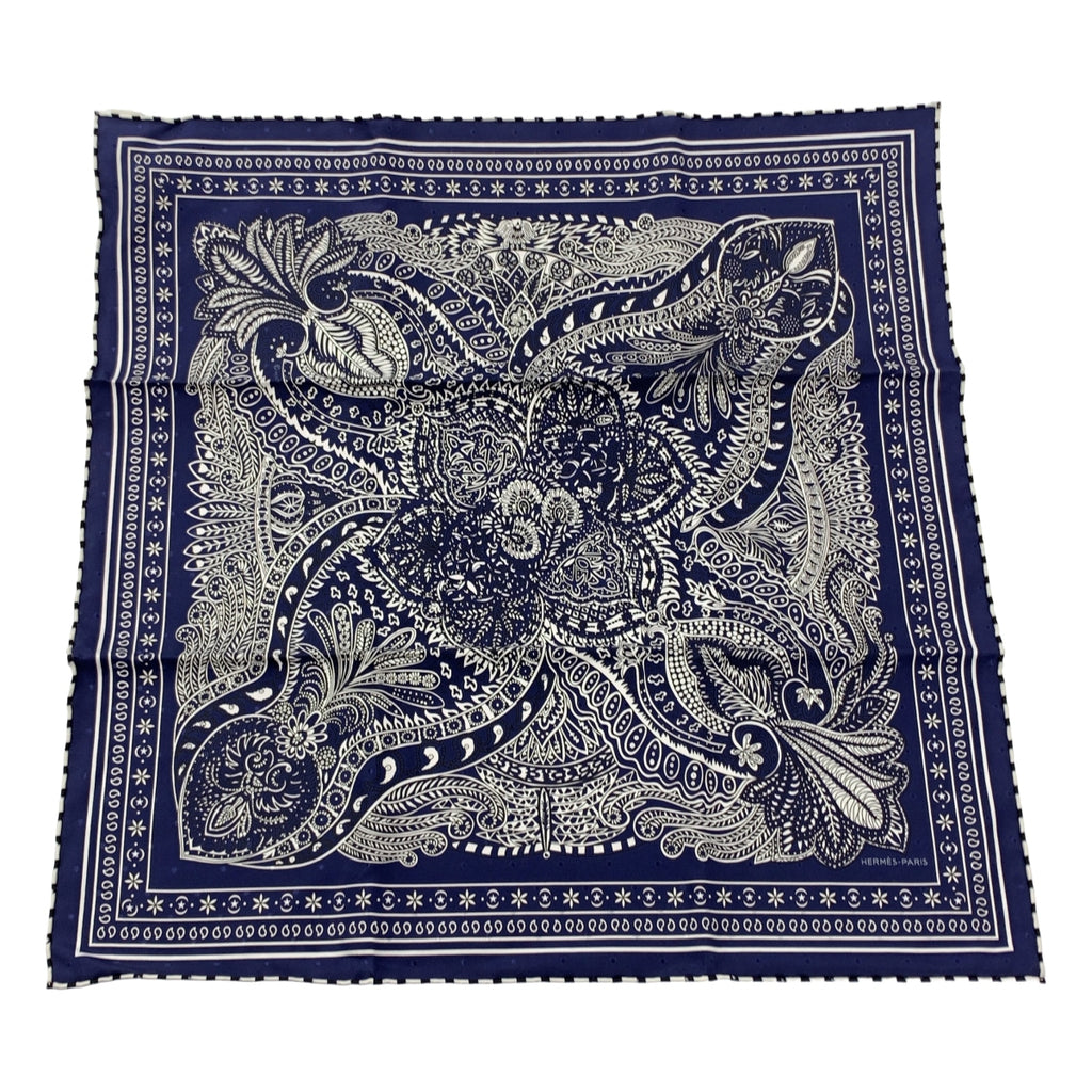 HERMES / 헤르메스 | 카레 55 / Le Jardin de la Maharani 마하라니 정원 실크 스카프 스톨 |