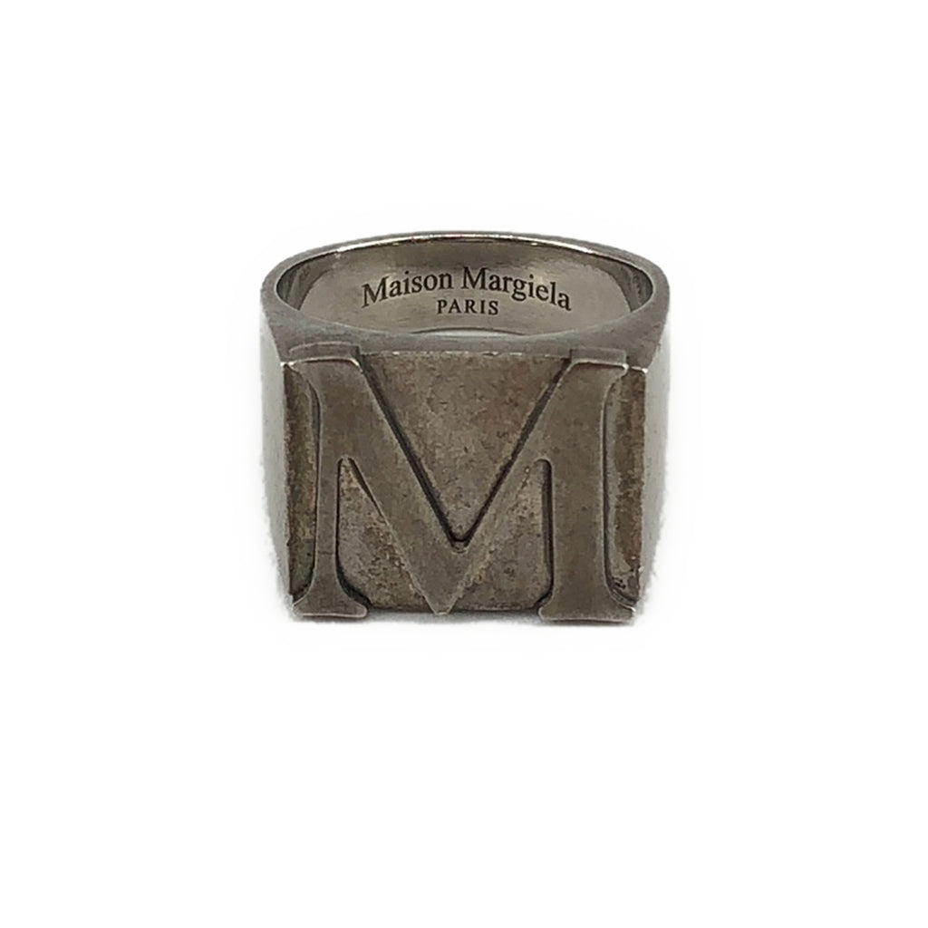 Maison Margiela / メゾンマルジェラ | 2020AW | シルバー925 アンティーク加工 ロゴ シグネットリング ユニセックス |