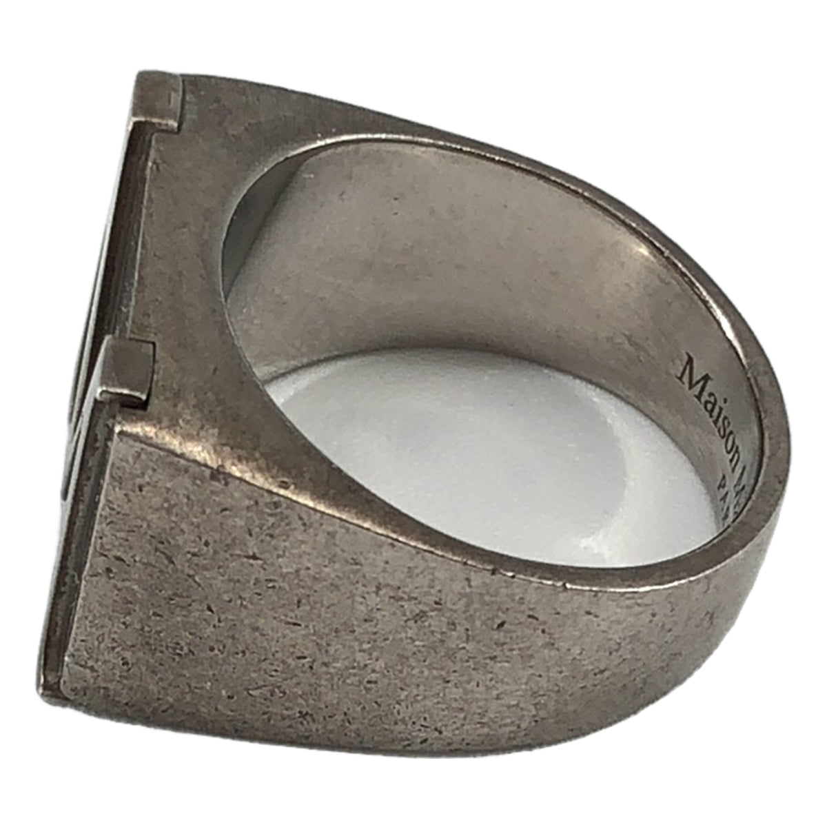 Maison Margiela / メゾンマルジェラ | 2020AW | シルバー925 アンティーク加工 ロゴ シグネットリング ユニセックス |