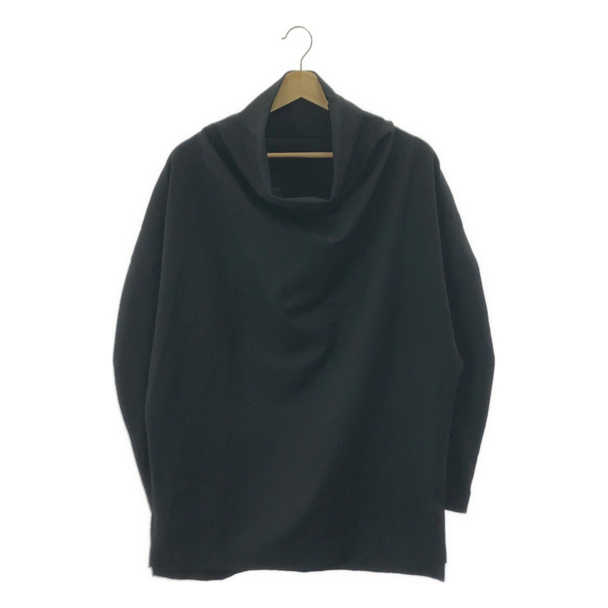 [狀況極佳] IIROT / Irot | 雙層針織垂墜套頭衫 | F碼 | 黑色 | 女款