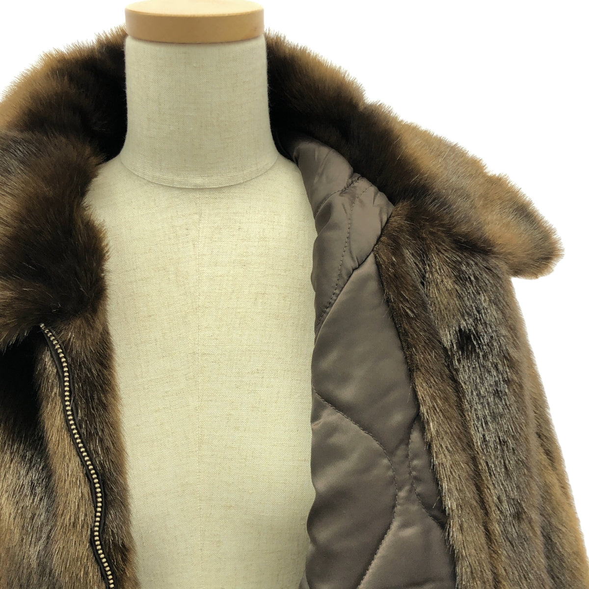 【美品】  LEINWANDE / ラインヴァンド | Vegan Fur Jacket ミンクライクファージャケット | F | ブラウン | レディース