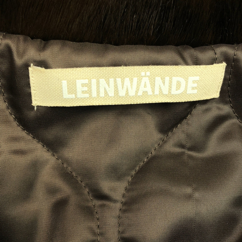 [品相良好] LEINWANDE / Linewand | 素食皮草外套 | 仿貂皮草外套 | F | 棕色 | 女款