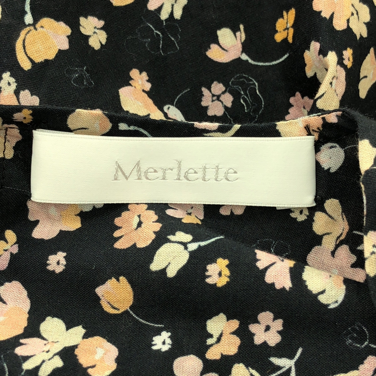 【美品】  MERLETTE / マーレット | SOLIMAN ティアード ワンピース | S | ブラック/ピンク | レディース