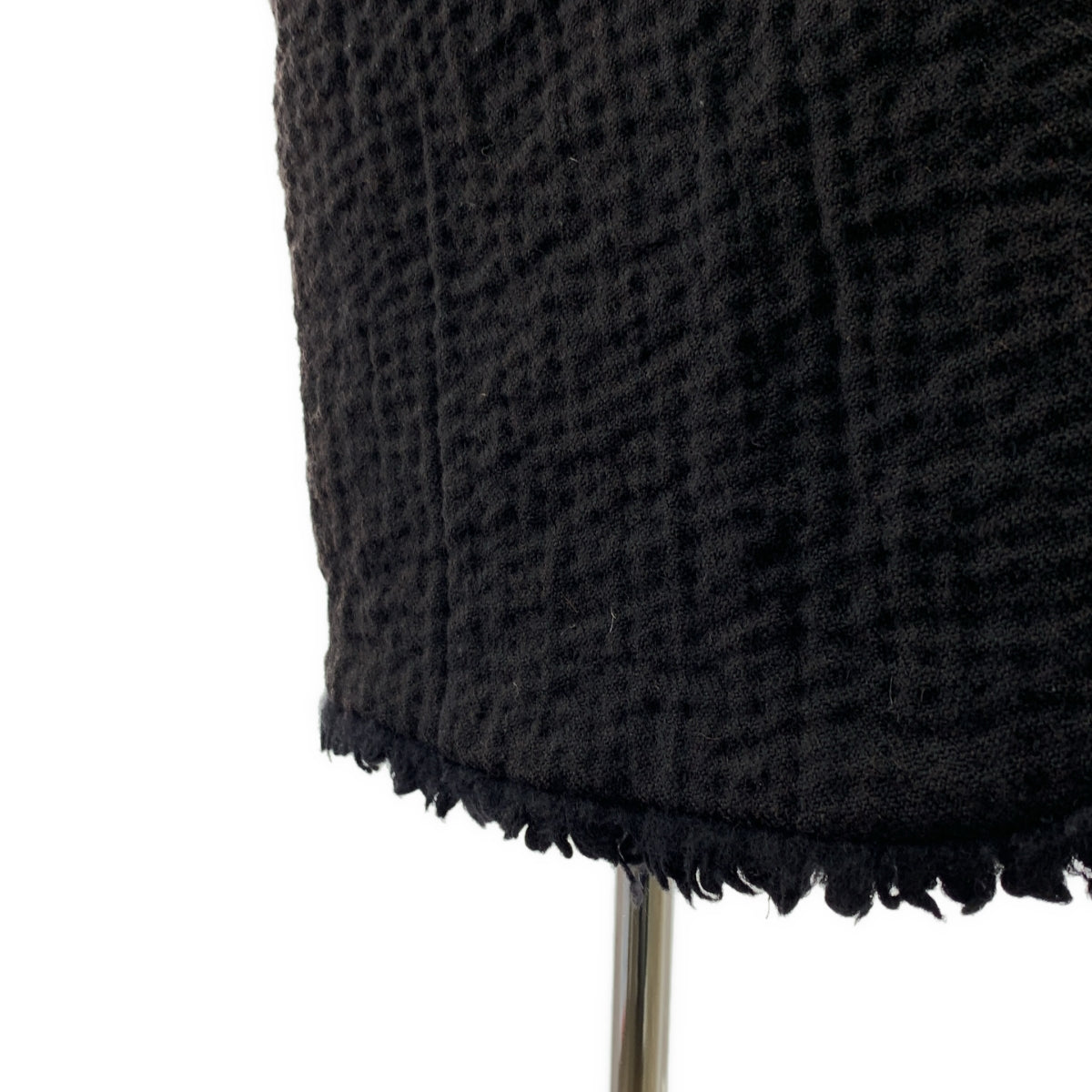 HaaT ISSEY MIYAKE / ハートイッセイミヤケ | ウール 刺し子 フリンジ ロング コート | 3 | レディース