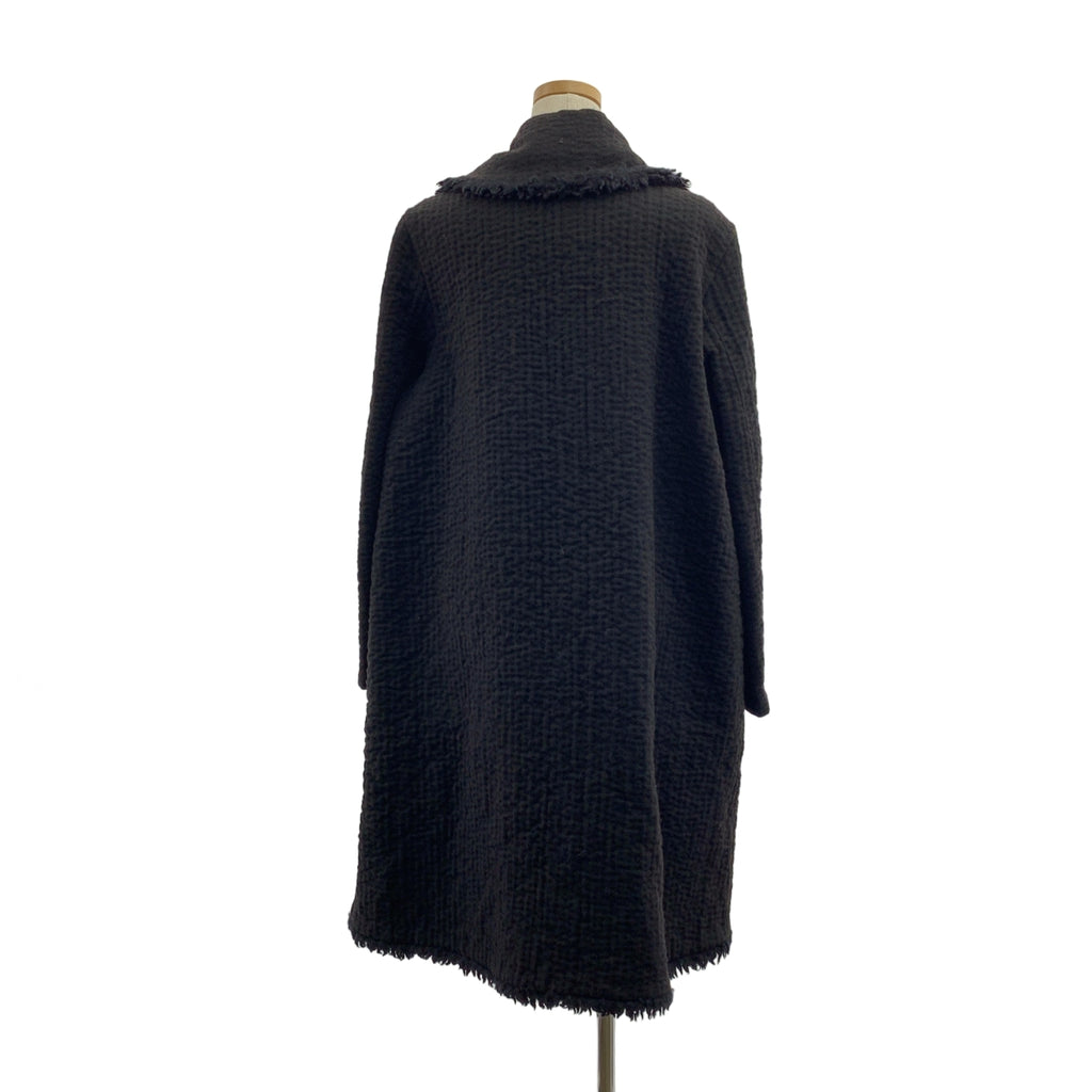 HaaT ISSEY MIYAKE / ハートイッセイミヤケ | ウール 刺し子 フリンジ ロング コート | 3 | レディース