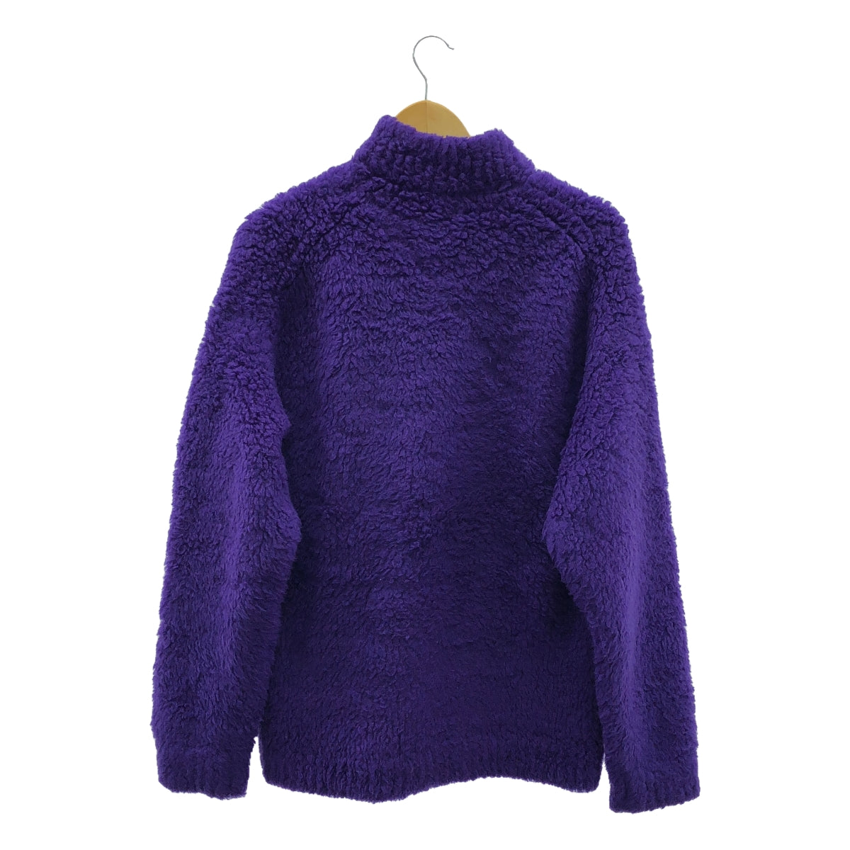 【미품】 AURALEE / 오라리 | 2024AW | MERINO WOOL BOA KNIT HALF ZIP P / O / 메리노 울 하프 Zip 풀오버 | 4 | purple | 남성