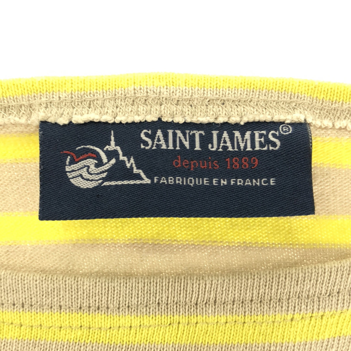 SAINT JAMES | OUESSANT | Boat neck Basque shirt | T0 | Yellow/Beige | Women's