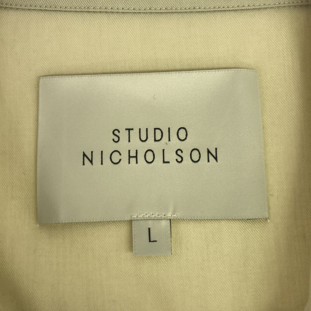 Studio Nicholson / スタジオニコルソン | PENN リヨセル パッチポケット オープンカラーシャツ | L | WATER / ライトグレー | メンズ