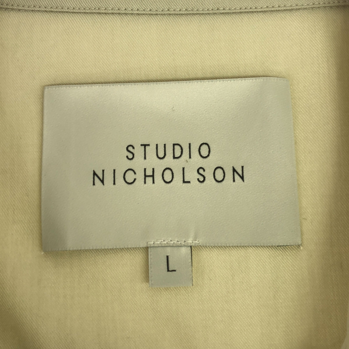 Studio Nicholson | PENN Lyocell Patch Pocket Open Collar Shirt | L | WATER / Light Gray | Men's