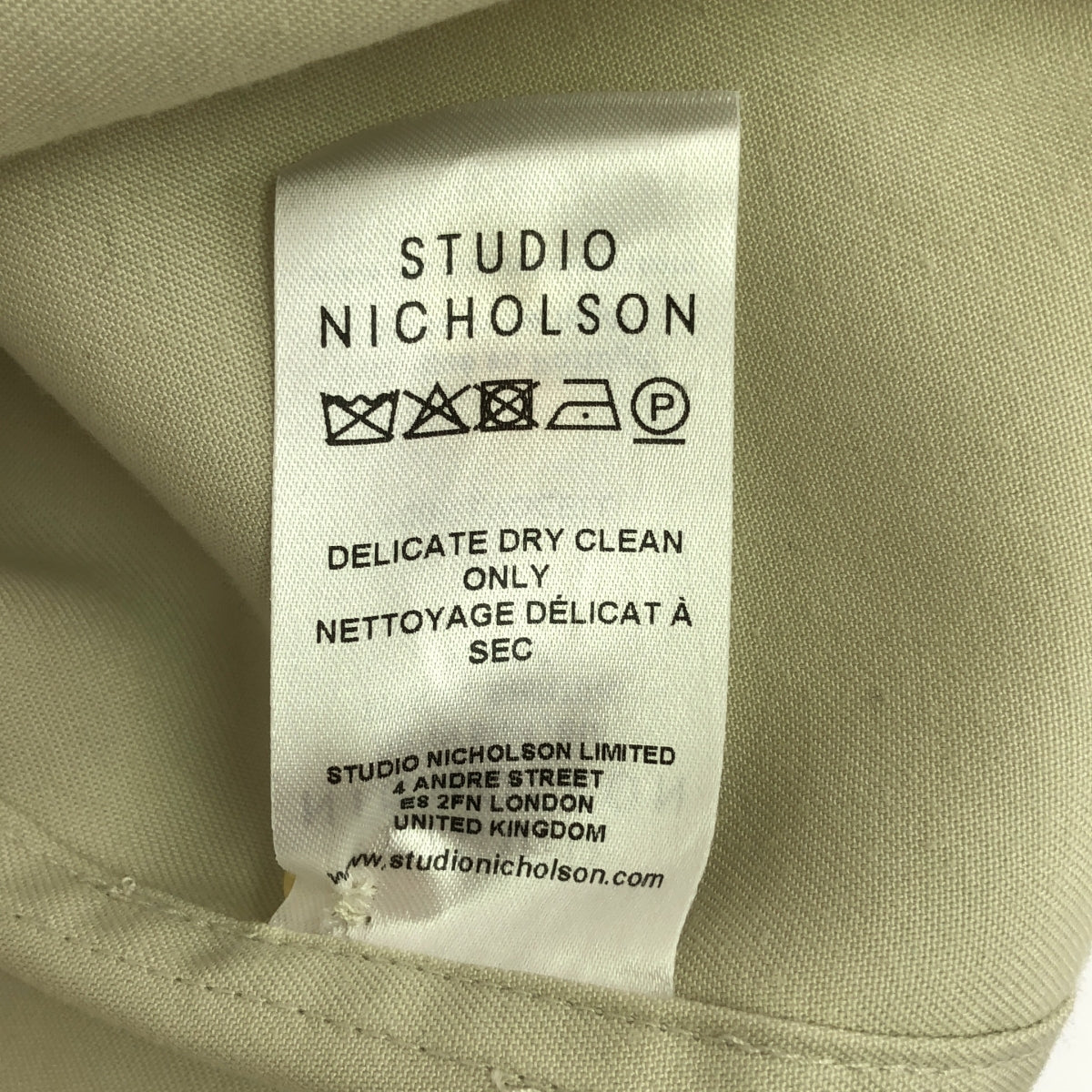 Studio Nicholson | PENN Lyocell Patch Pocket Open Collar Shirt | L | WATER / Light Gray | Men's